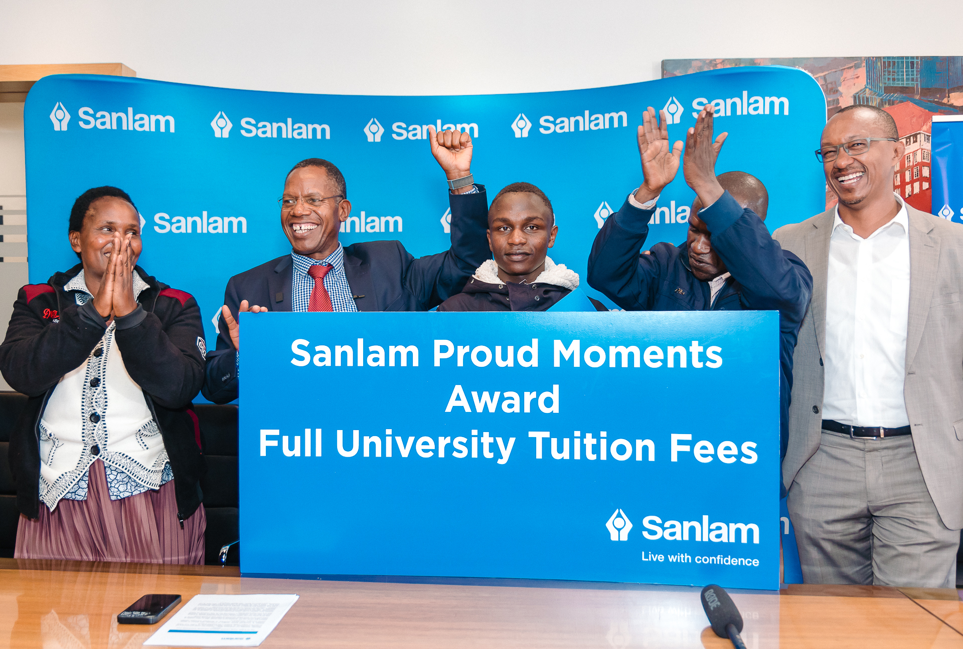 Sanlam Grants Full Scholarship to Nathan Kipng’eno.