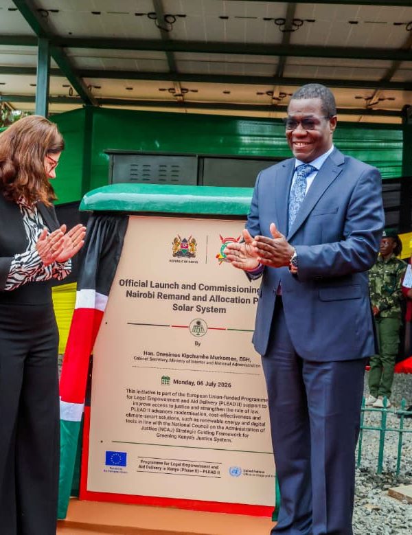 CS Wandayi Launches Solar Project to Power Virtual Court Hearings at Nairobi Remand