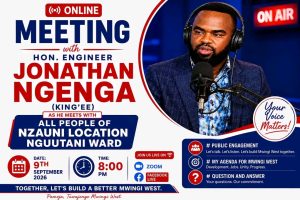 Jonathan Ngenga to Hold Public Engagement Meeting With Nzauni Residents