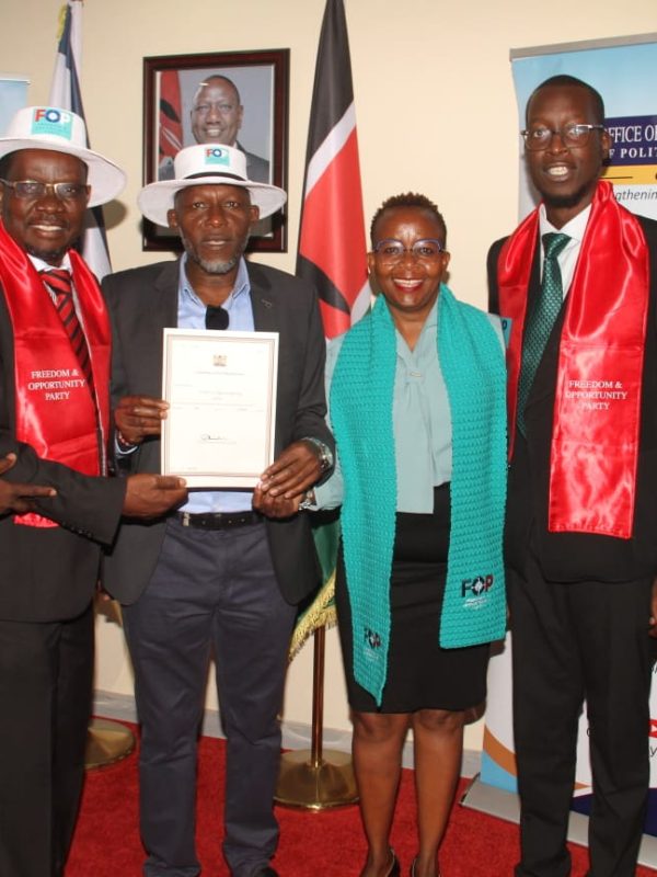 Onyango Oloo Unveils Freedom and Opportunity Party, Eyes 2027 Presidential Race